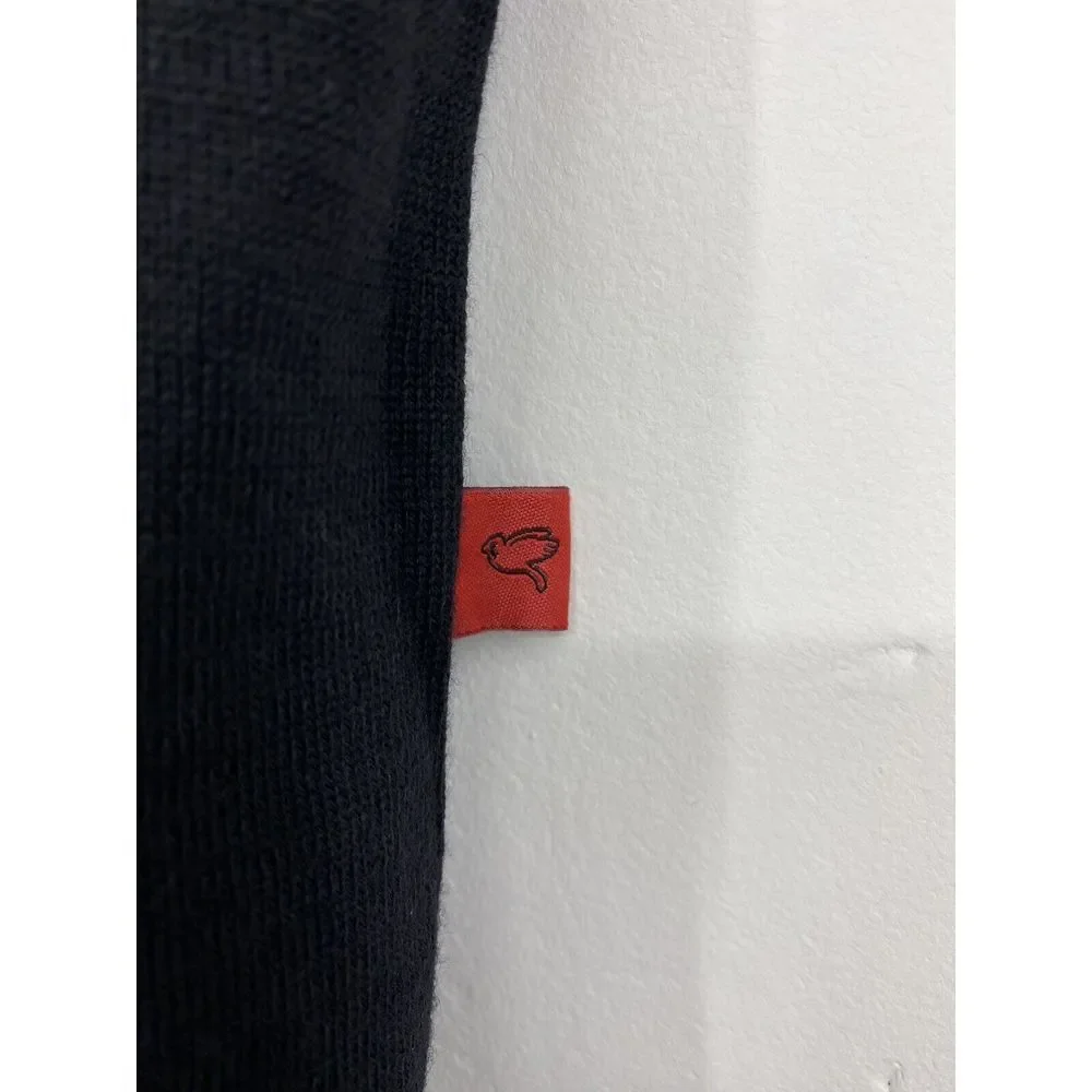 Cardinal‎ 100% Merino Wool 1/4 Zip Sweater Men's Large Black Made In Portugal